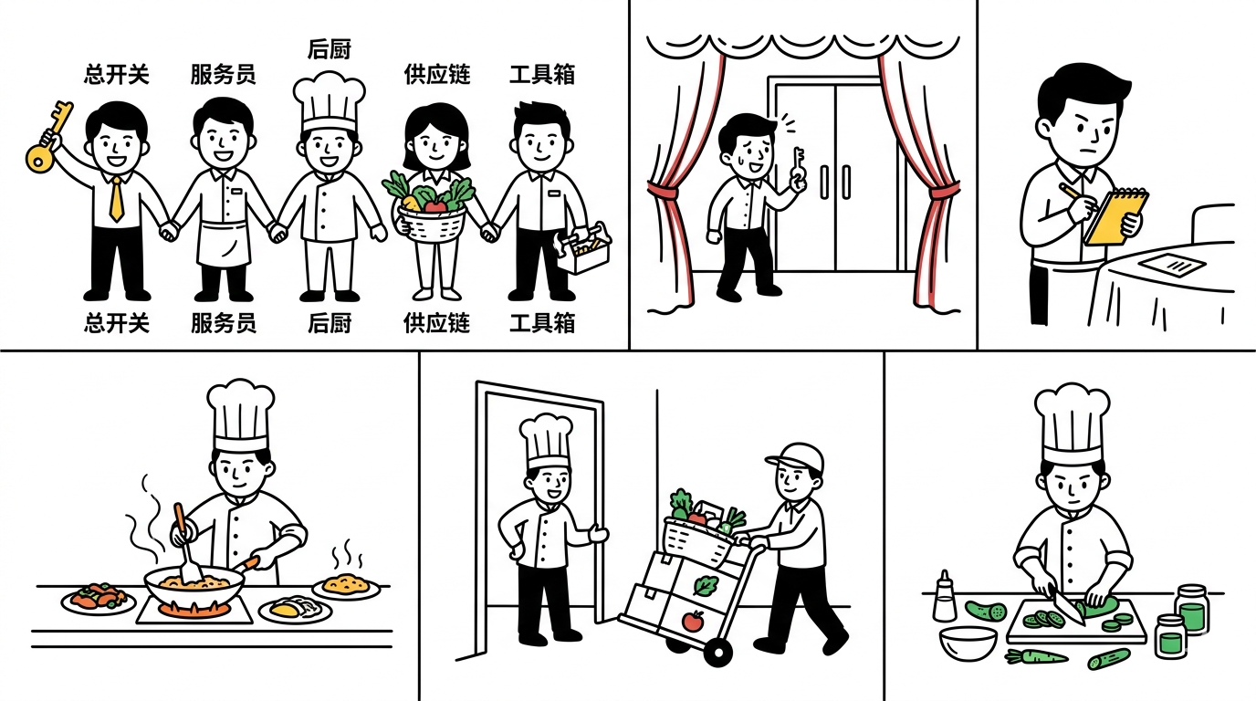 从代码到餐馆：为什么所有“服务”都遵循同一套逻辑？